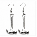 Silver Hammer Dangle Earrings